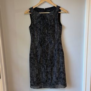 Ann Taylor Silk Midi Ruffle Dress